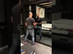 Vestuário de madeira da parede da mobília moderna do quarto com porta deslizante