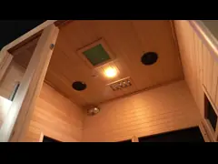 Low EMF 2 Person Indoor Wooden Full Spectrum Home Sauna Room In Hemlock video