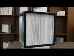 Разделитель бумаги алюминиевой фольги H13 H14 глубоко плиссирует коробку фильтра HEPA для лаборатории video