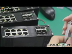 Hardened 8 Port POE Managed Network Switch With IP40 Aluminum Case