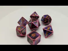 Мини-металлические многогранные кости Dungeons and Dragons Высокое качество для настольной или карточной игры video