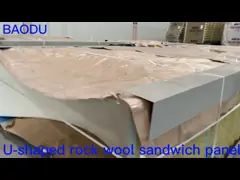 Круглый угол панели сэндвича вне стены панели раздела PUF video