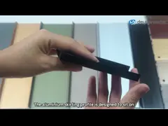 Цвет коммерчески алюминиевой высоты Multiapplication 80mm доски обхода черный video