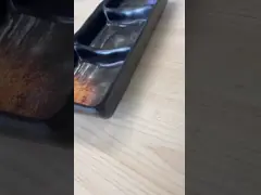 7.1'' Black Divided Melamine Soy Sauce Dish 3 Compartment Galaxy Pattern