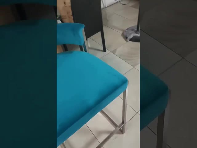 Classic Coffee Bar High Stool Chair With Metal Element Backrest Chair For Hotel