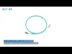 Гибкого провода мультимодный 50/125 3.0mm LSZH оптического волокна LC-LC Aqua двухшпиндельного video