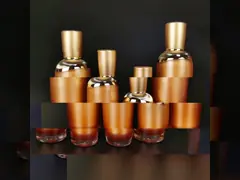 Gold Luxury Acrylic Cosmetic Beauty Packaging Bottles / Jar 30ml 1oz video