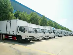 130hp Isuzu Refrigerated тележки замороженных продуктов Груза Van Тележки 4x2 тележки video