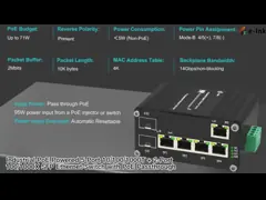 Industrial PoE Powered Ethernet Switch 5 Port 10 100 1000T + 2 Port 100 1000X SFP