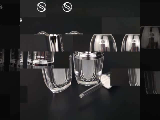 Luxury 15ml Acrylic Glass Dropper Bottle Plastic Serum Bottle For Personal Care