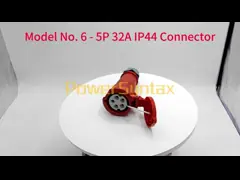 Durable 3 Phase Industrial Socket Polyamide Material 381g Light Weight