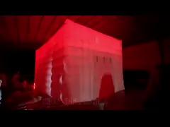 Размер квадратного белого раздувного шатра куба шить подгонянный структурой для события video