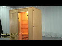 Домашняя небольшая деревянная сауна человека пара 2 Traditonal с электрической плитой 3KW video
