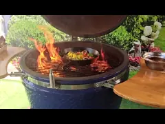 БАРБЕКЮ диапазона температур гриля 200-700°F Kamado угля 50kg керамическое video