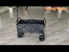 Outdoor Camping Collapsible Wagon Cart Four Wide Wheels Steel Body Structure
