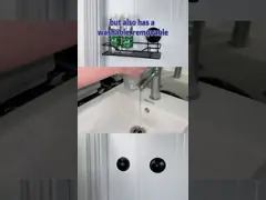 Черное всасывание полки Caddy ванны хранения WGO/ржавчина починки клея свободная video