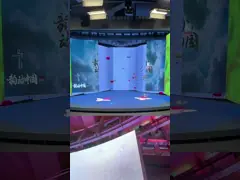 На открытом воздухе крытая изогнутая стена приведенная экрана дисплея механическая video