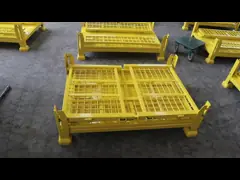 金網の貯蔵のおりの折り畳み式の低い台パレットおり積み重ね可能なパレットおりの頑丈な負荷1.5T