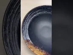 Japanese Restaurant Udon Melamine Black Bowl Unbreakable Galaxy Pattern