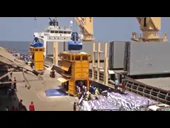 порт 25kg 50kg 100kg Containerized утяжеление мобильного кладя в мешки насыпного груза машин video