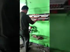 Le papier de rebut réutilisent utilisé faisant le carton de plateau d'oeufs de machine avec 2 moules en aluminium
