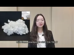 Пылайте - retardant подушка Microfiber заполняя 32mm повторно использованное полиэфирное волокно video