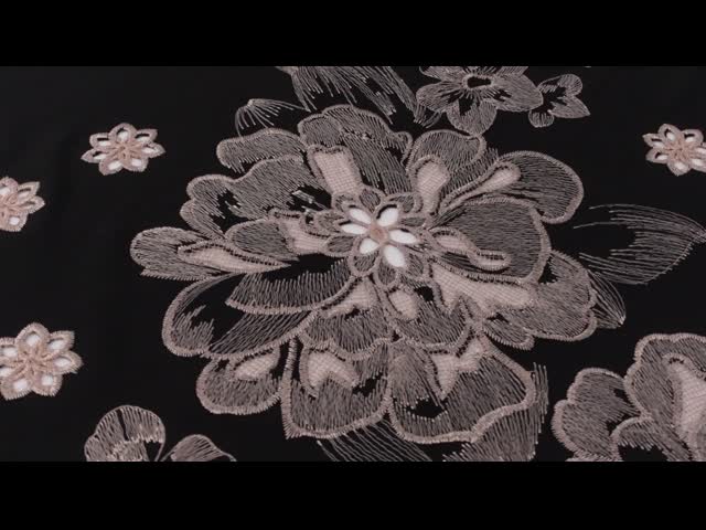 Flower Pattern Embroidered Lace Fabric Guipure Mesh Lace 135cm Width video