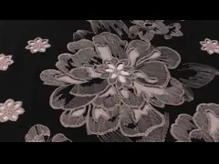 Flower Pattern Embroidered Lace Fabric Guipure Mesh Lace 135cm Width video