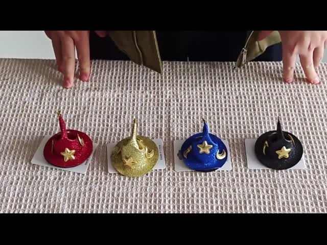 Halloween Hat Hairpin Costume Bonnet Hair Accessories For Kids Hair Clips Sequins