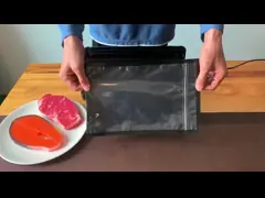 Изготовленное на заказ уплотнение вакуума черноты печати кладет пластиковую упаковку в мешки качества еды Recyclable video