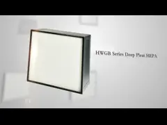 Над 280 фильтром чистой комнаты HEPA разделителя ℃ H13 с железным каркасом нержавеющей стали video