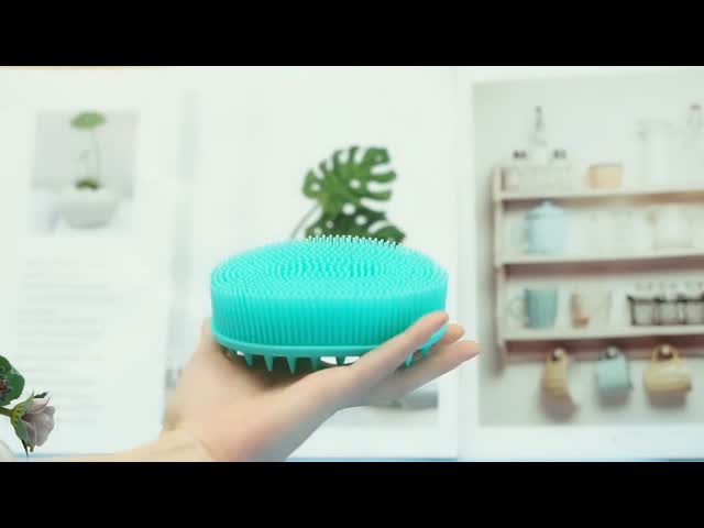 人の女性の赤ん坊のための柔らかいシリコーンのシャワーのブラシ ボディのスクラバーの食品等級