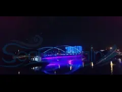 Специальное светодиодное освещение Широкий наружный фонтан водопада video