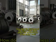 How does the thickness of the silicon steel sheet affect the performance of motor core