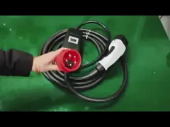 заряжатель 3.5KW/7KW/11KW/22KW 16A 32a 110V-450V портативный EV для заряжателя Id4 video