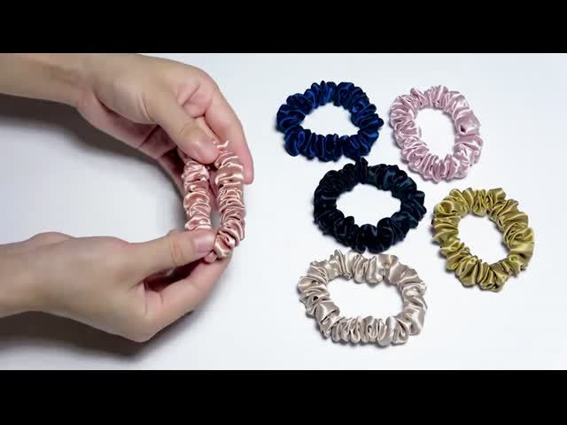 Silk Scrunchies For Hair 100% Mulberry Silk Ties For Curly Hair Scrunchies Prevent Breakage