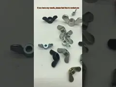 Таможня совсем определяет размер винты крыла винта головы крыла бабочки Thrumb стальные с круглым носом video