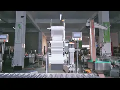 Ym320 Автоматическая коробка из картонных коробки с двумя сторонами наклейка угловой герметизирующая машина Пластиковая бумага Большая коробка маркировочная машина video