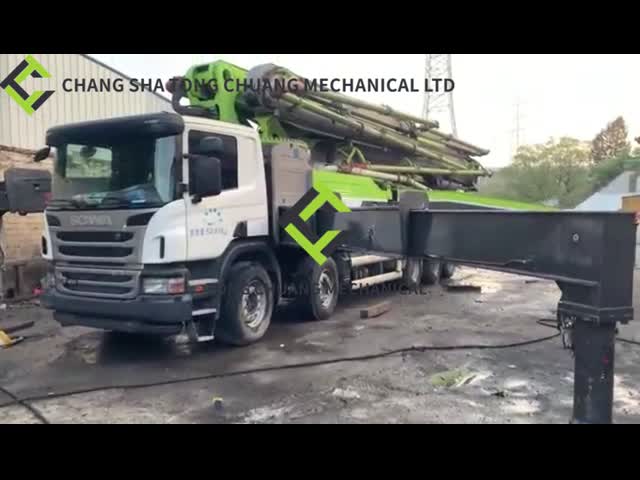 2018 SCANIA Chassis Zoomlion Second Hand Concrete Pump Truck 63m