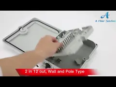 IP65 Fiber Optic Terminal Box , FTTH Drop Cable Box Black Color