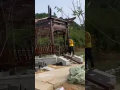 Сад конструирует пагоду газебо 4M китайскую деревянную строя на открытом воздухе задворк video