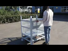 Κινητό κλουβί παλετών υποστήριξης με τους κάστορες