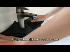 Garde d'éclaboussure pliable molle de robinet de silicone, plateau de receveur d'égouttement de poignée de robinet de silicone
