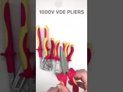 مجموعه ابزار دستی 1000 ولتی Vde 200 میلی متری 8 اینچی سیم عایق بندی شده سیم انبر انبر کابل چین دار