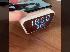 China ABS Material 5 In 1 Wireless Charger , Wireless Charger Clock With LED Indicator supplier