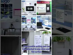 Съемная липкая сухая доска 132*182 Mm Whiteboard стирания покрывает для чертежа памятки video