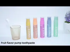Не раздражающие органические зубы отбеливание натуральный насос бутылка зубные пасты Лимон манго Аромат клубники video