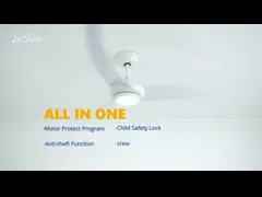 Потолочный вентилятор белого современного ABS тихий, потолочный вентилятор СИД DC с дистанционным управлением video