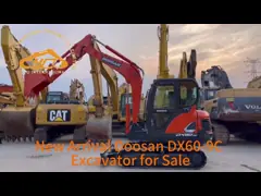مینی حفار بیل مکانیکی کارکرده Doosan DX60 9C با راندمان بالا با بلید بولدوزر
