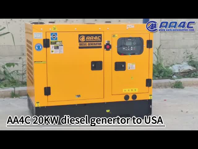 Чрезвычайные полномочия AA-W20GF резервной силы 20kva Genset молчаливого дизельного генератора водяного охлаждения AA4C дизельные